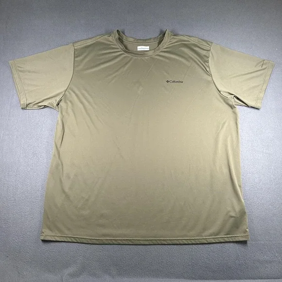 Columbia Omni-Wick Shirt Mens 3XL Green Short Sleeve Crewneck Athletic Tee‎ Top