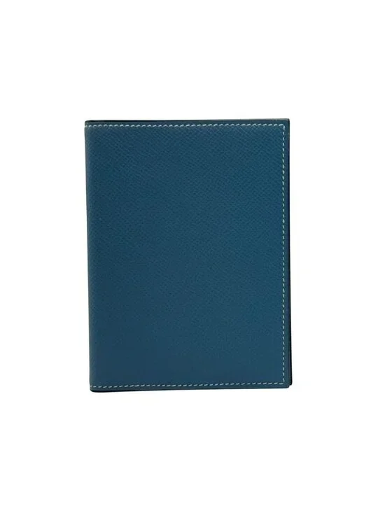 Hermes Notebook Cover Leather Blue Agenda