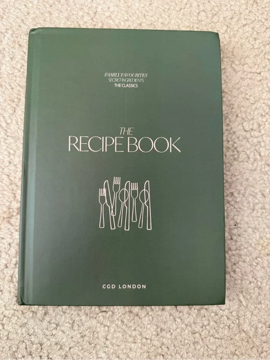Dark Green Recipe Book - Hardcover Kitchen Planner