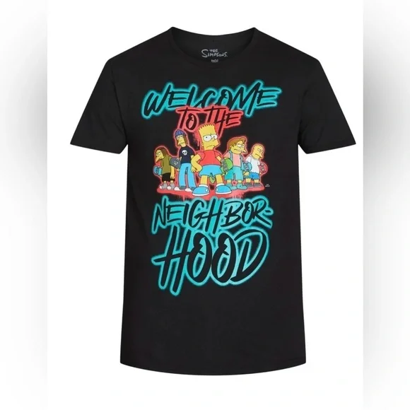 Simpsons Neighborhood Graphic Tee Shirt