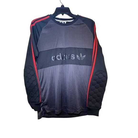 Adidas Skateboarding Climalite Long Sleeve Shirt Gray/Black Red‎ - Men's Large