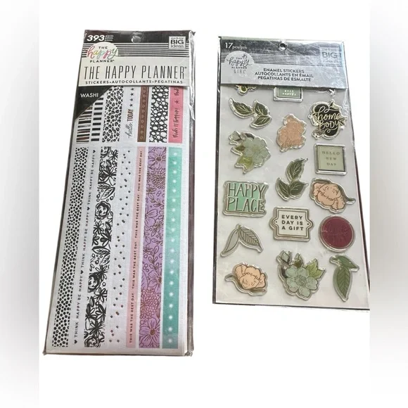 The Happy Planner Washi Stickers Homebody Enamel Stickers