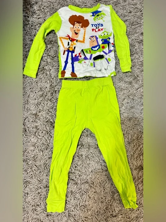 Bright Green Toy Story Long Sleeve Pajama Set