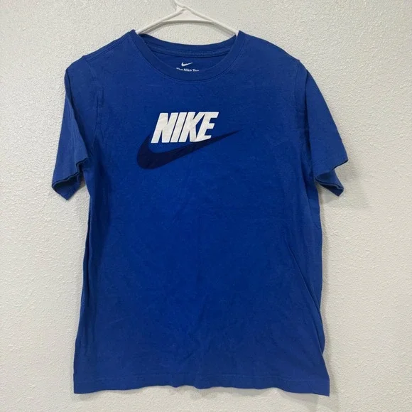 Nike Boys Royal Blue Short Sleeve Futura Logo Graphic T-Shirt XL