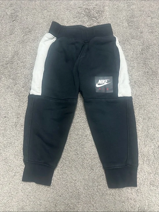 Nike Black Jogger Sweatpants with Gray Side Panels