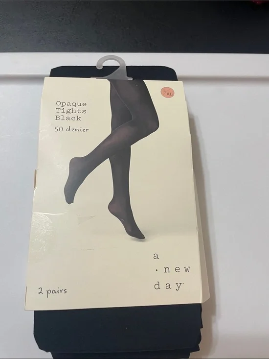 a.new day Black Opaque Tights - Pack of 2 NWT Sz. L/XL