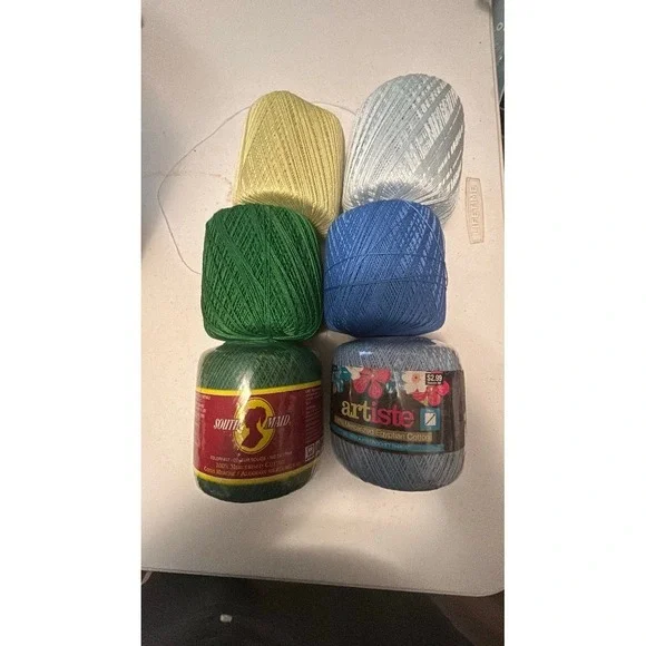 Bundle 2 new & 4 used South Maid Crochet Thread Size 10