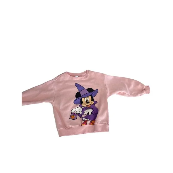 Old Navy Disney Pink Minnie Mouse‎ Halloween Spooky Vibes L/S Sweatshirt Size 4T