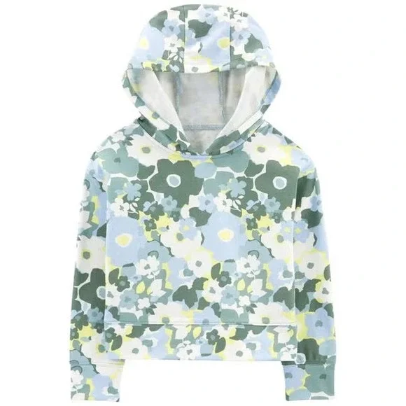NWT~Carters Kids Floral Active Pullover Hoodie Size‎ 8~ Lightweight