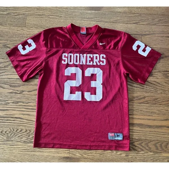 Nike Oklahoma Sooners 23 Football Jersey Kids Medium Crimson Red OU NCAA