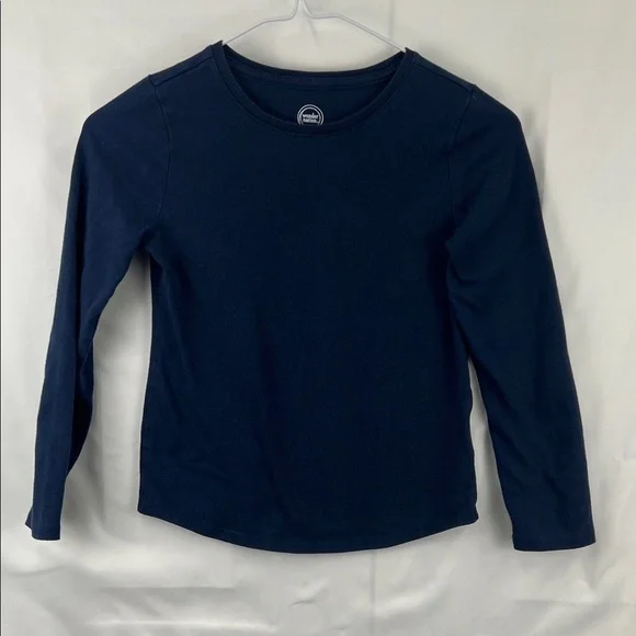Wonder Nation - Girl’s Long Sleeve Top - Medium - Size 7/8 - Navy Blue