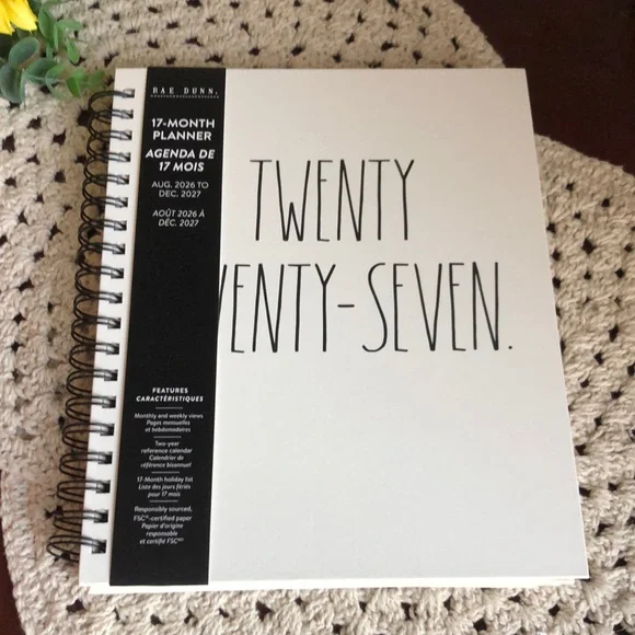 Rae Dunn White Spiral 2027 Planner