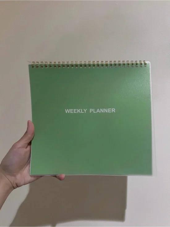 Spiral Bound Weekly Planner Book with Sticker Sheet