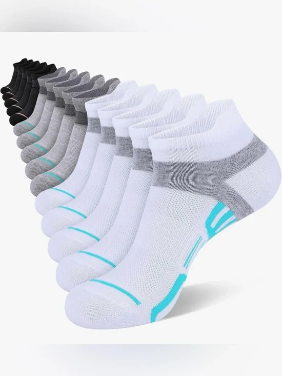 15 Pairs Womens Ankle Socks Lightweight Breathable Casual Low Cut Socks