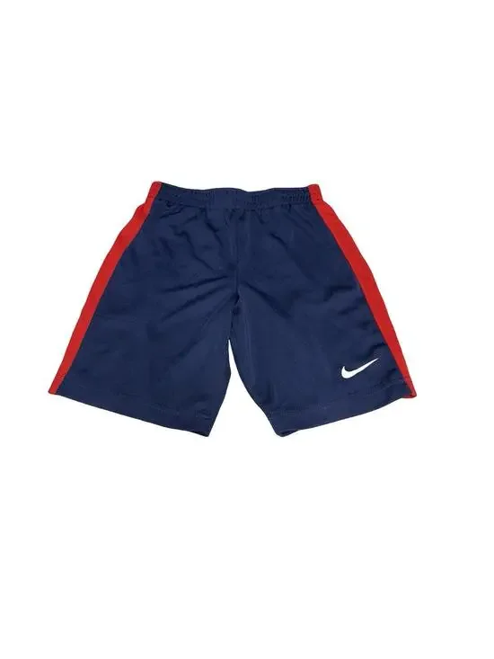 Nike Kids Dri-FIT Athletic Shorts Blue Red Size 6Y Swoosh Logo