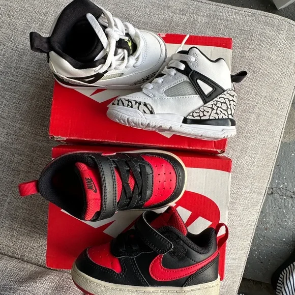 Nike Kids' Air Max Sneakers - White/Black & Red/Black (2-Pack)