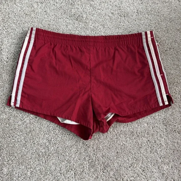 Vintage Jantzen Swim Shorts Mens 34 Red Striped Drawstring Elastic Waist Trunks