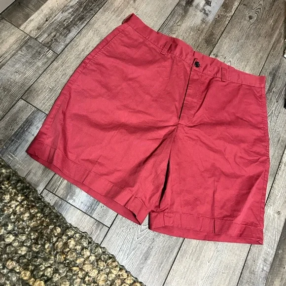 Brooks Brothers 346 Classic Red 💯 Cotton Chino flat Shorts size W40