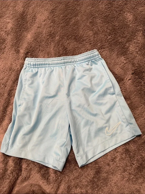 Nike Baby Blue Athletic Mesh-Trim Kids Shorts