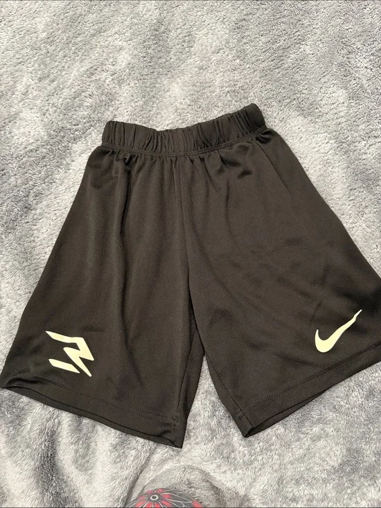 Nike Black Shorts with Neon Lime Swoosh