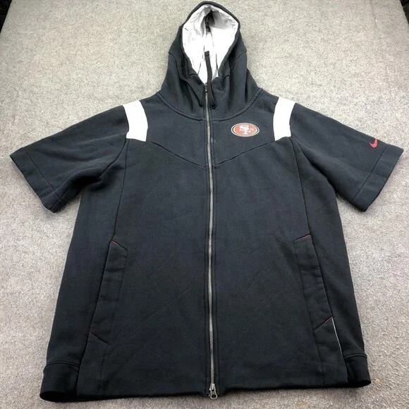 San Francisco 49ers Hoodie Sweatshirt Mens XL Black NFL Football Nike On Field