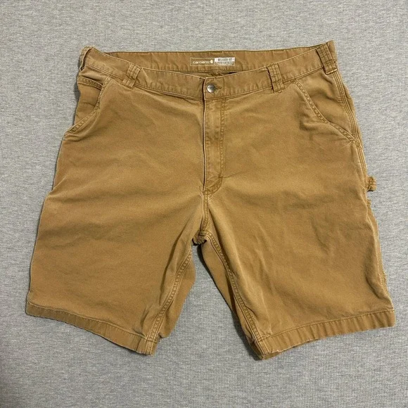 Carhartt Relaxed Fit‎ Rugged Flex Canvas Utility Work Shorts Tan Mens Size 38x10
