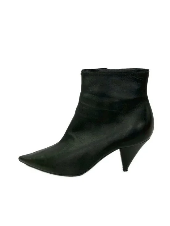 Celine Short Boots 36.5 Black Leather