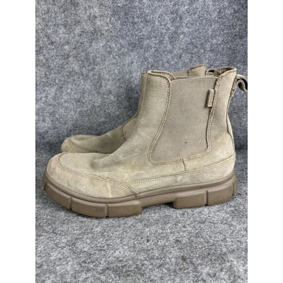 Sorel Boots Womens Size 11 Tan Suede Chelsea Ankle Slip On Lug Sole NL5115-264‎