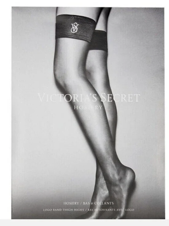 Victoria's secret very sexy logo shine thigh-high stockings SMALL
