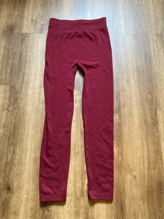 5/$15 Dark Red Fleece Lined Tights