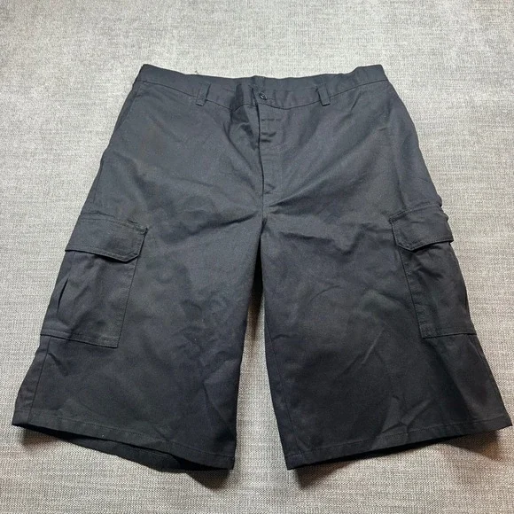 Genuine Dickies Cargo Shorts Mens 36 Black   Workwear Utility Relaxed
