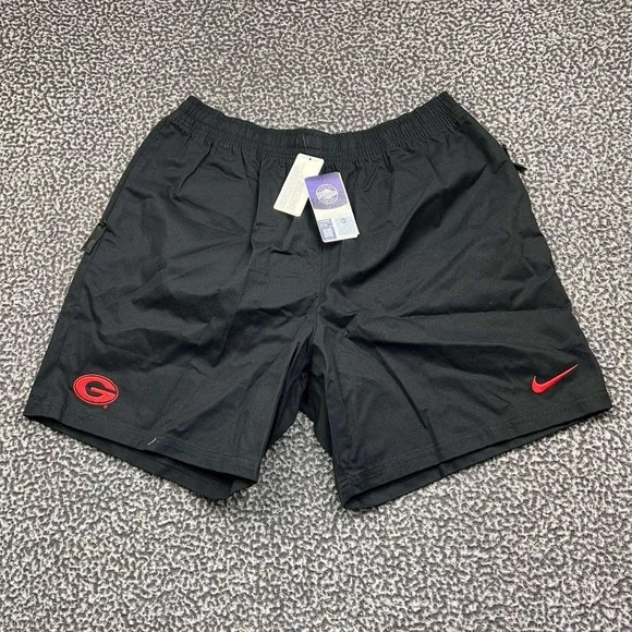Nike Georgia Bulldogs Athletic Shorts Men Large Black Cotton New L