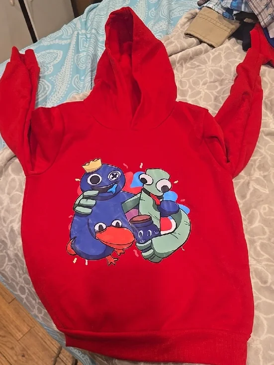 ❤️10/$40 New Without Tag Red Kids Hoodie with  Print Rainbow Friends
