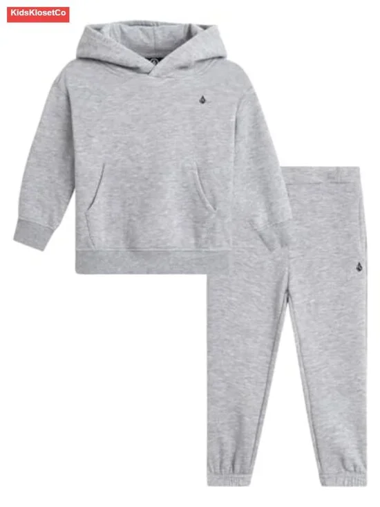 2 Piece Fleece Pullover Hoodie and Jogger Pants Set for Boys