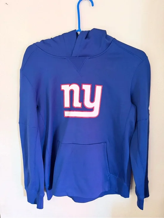 Nike Boys Royal Blue NY Logo Hoodie with White & Red Accent
