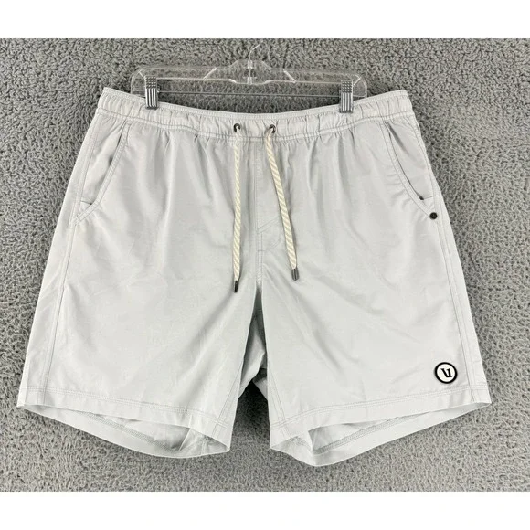 Vuori Kore Shorts Men's XXL Light Gray Lined Athletic Training Shorts V302
