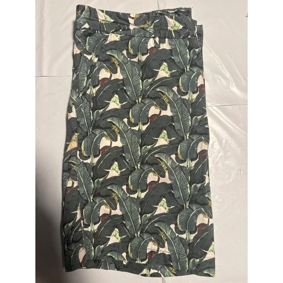 Southern Proper Mens Size 34 Palm Leaf‎ Print Shorts Tailored Fit Cotton Blend