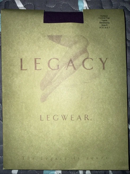 Legacy Legwear Opaque Control Top Tights in Blackberry  plus Size E