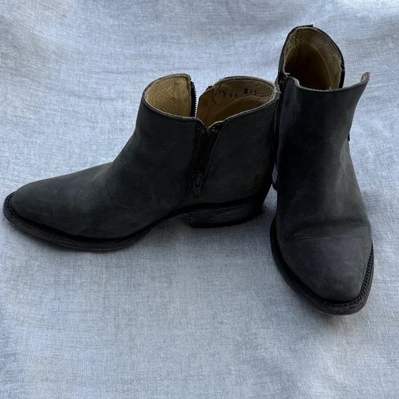 Ralph Lauren Black Label Charcoal Suede Ankle Boots 6.5B