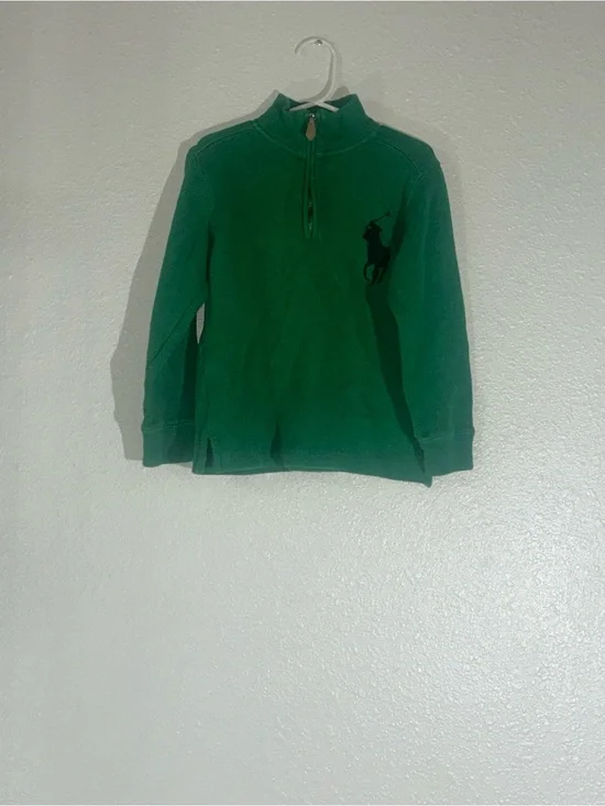 Polo by Ralph Lauren Green Half-Zip Pullover Sweater