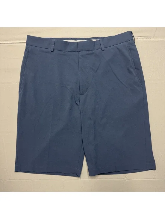Walter Hagen Mens Golf Shorts Polyester Solid Size 34 Blue Athletic Activewear