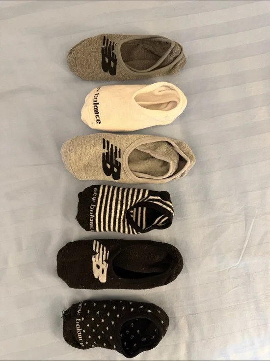 New Balance No-Show Sock Pack — Black, Gray, White