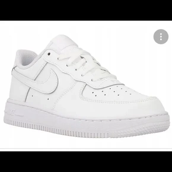 Nike Air Force 1 white Leather lace up sneakers. Size 7C