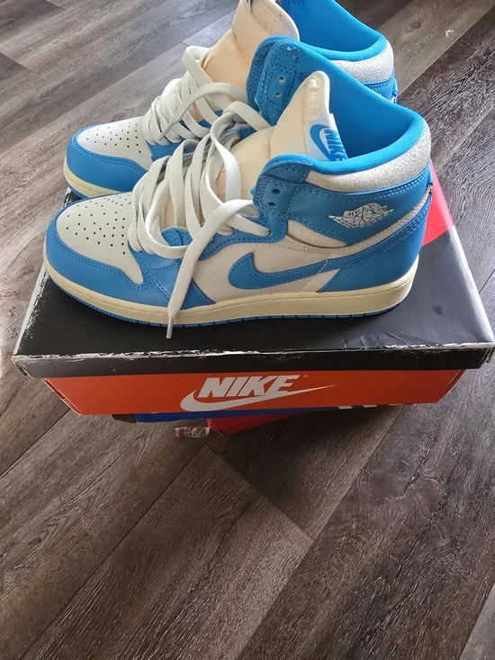 Nike Kids Air Jordan 1 Mid - White & Blue