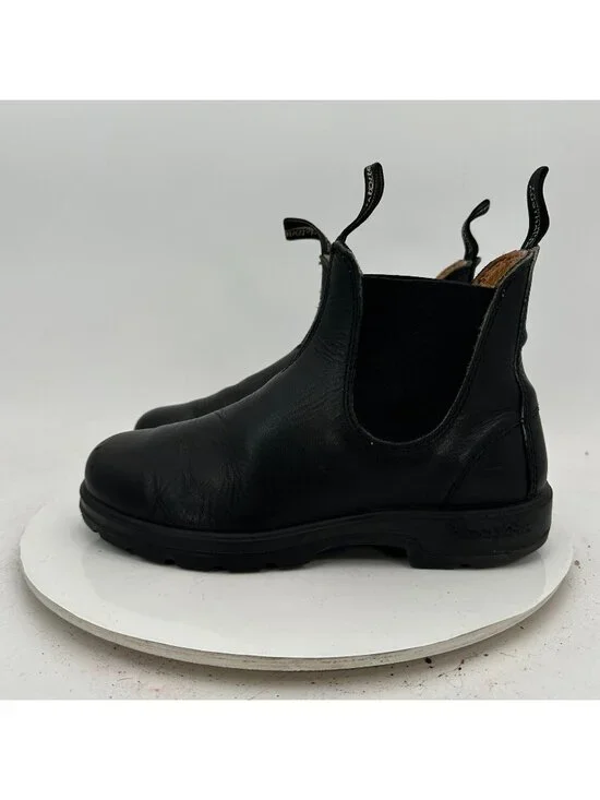 Blundstone Women Size UK 5 US 8 Black Leather Side Elastic Pull On Chelsea Boot