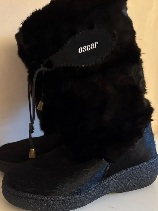 Oscar aprés ski  Black Faux Fur Winter Boots