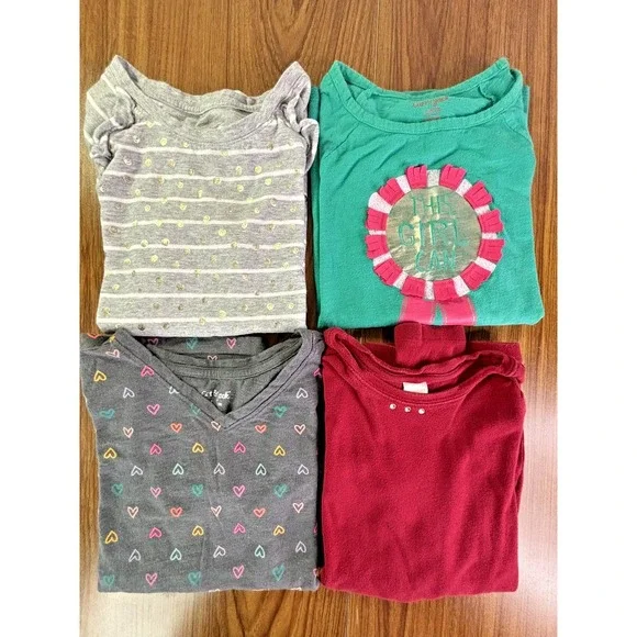 Cat & Jack Gymboree Girl's Size L 10/12‎ Long Sleeve Shirt Lot of 4