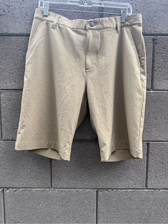 adidas primegreen Men's Khaki Flat Front Shorts