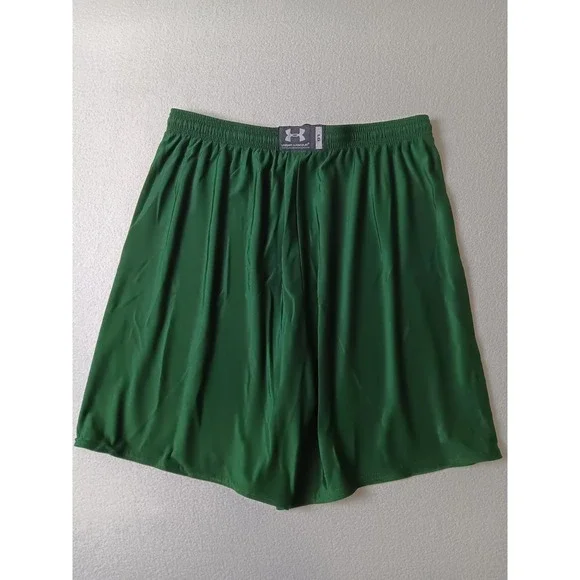 Under Armour Mens Forest Green HeatGear Athletic Soccer Shorts Size Large