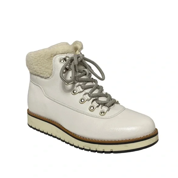 White Mountain Leather Textile Lace-Up Outdoor Active Boots 8
